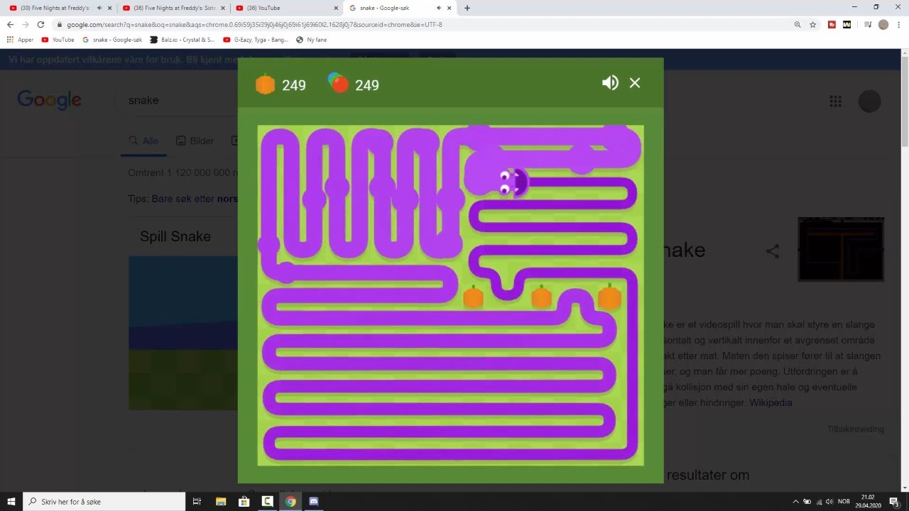 google snake - snake game